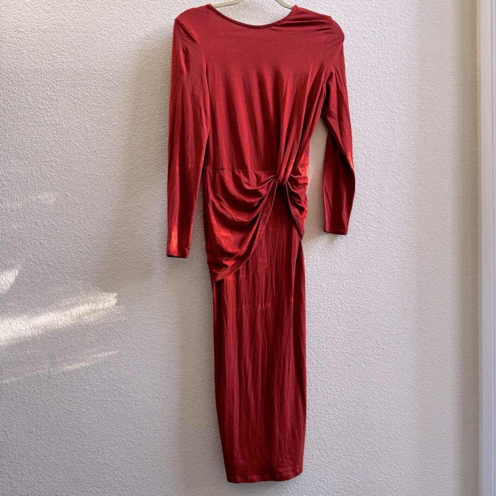 Elegant Red Long Sleeve Dress Size 6